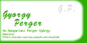 gyorgy perger business card