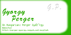gyorgy perger business card